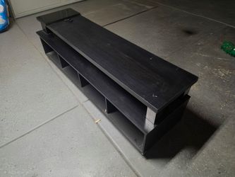 CorLiving Bromley Wooden TV Stand (Ravenwood Black) – Fits Up to 95" TVs