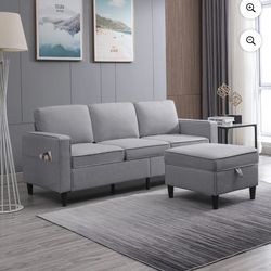 Sectional Couch w/ Ottoman - SF005