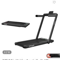 2 in 1 Folding Treadmill With Bluetooth