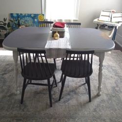 Dining table and chairs