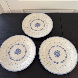 Sango Renaissance Stoneware Arcadia Blue plates