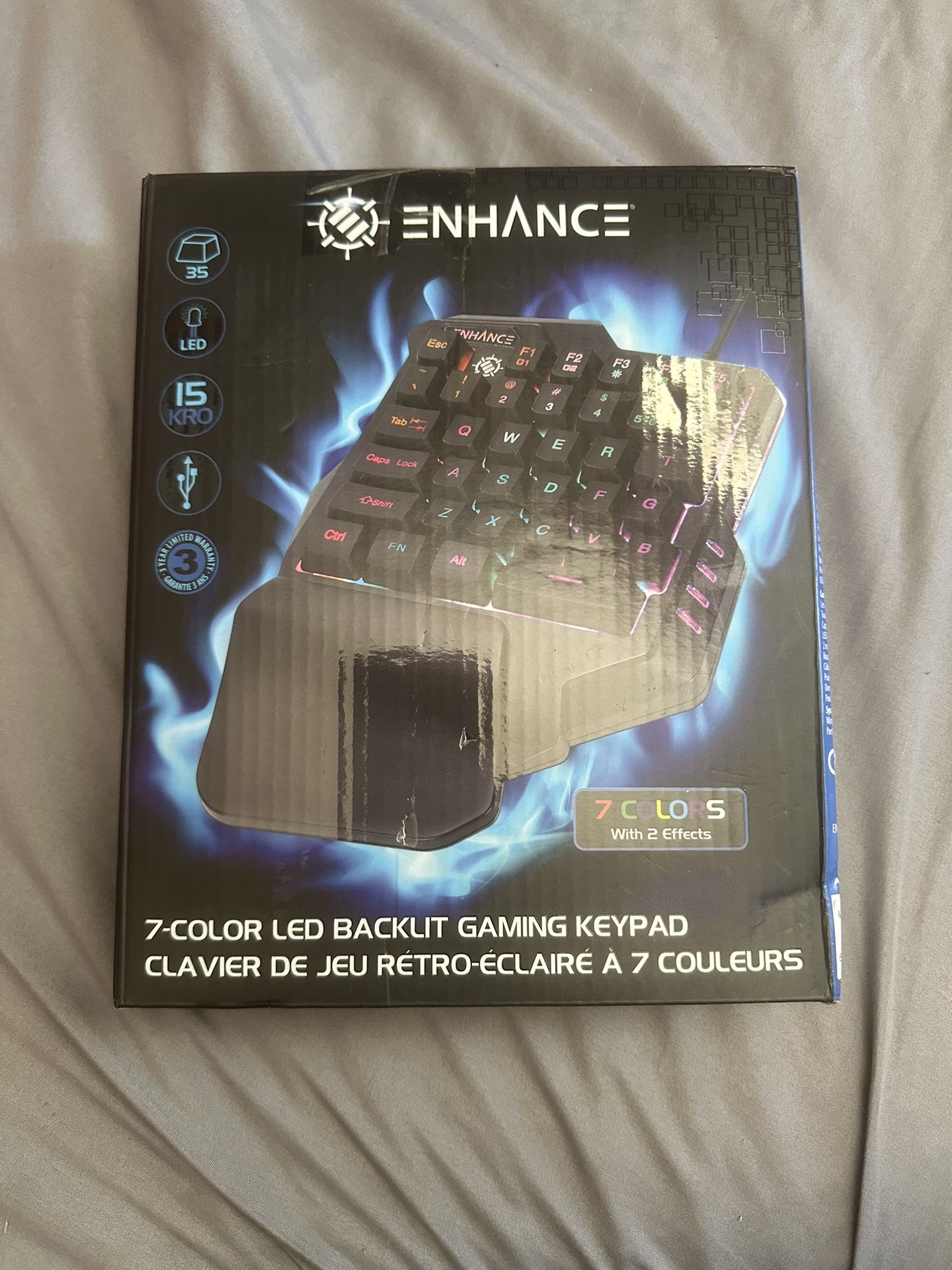 ENHANCE GAMING KEYPAD 7-COLOR LED BACKLIT