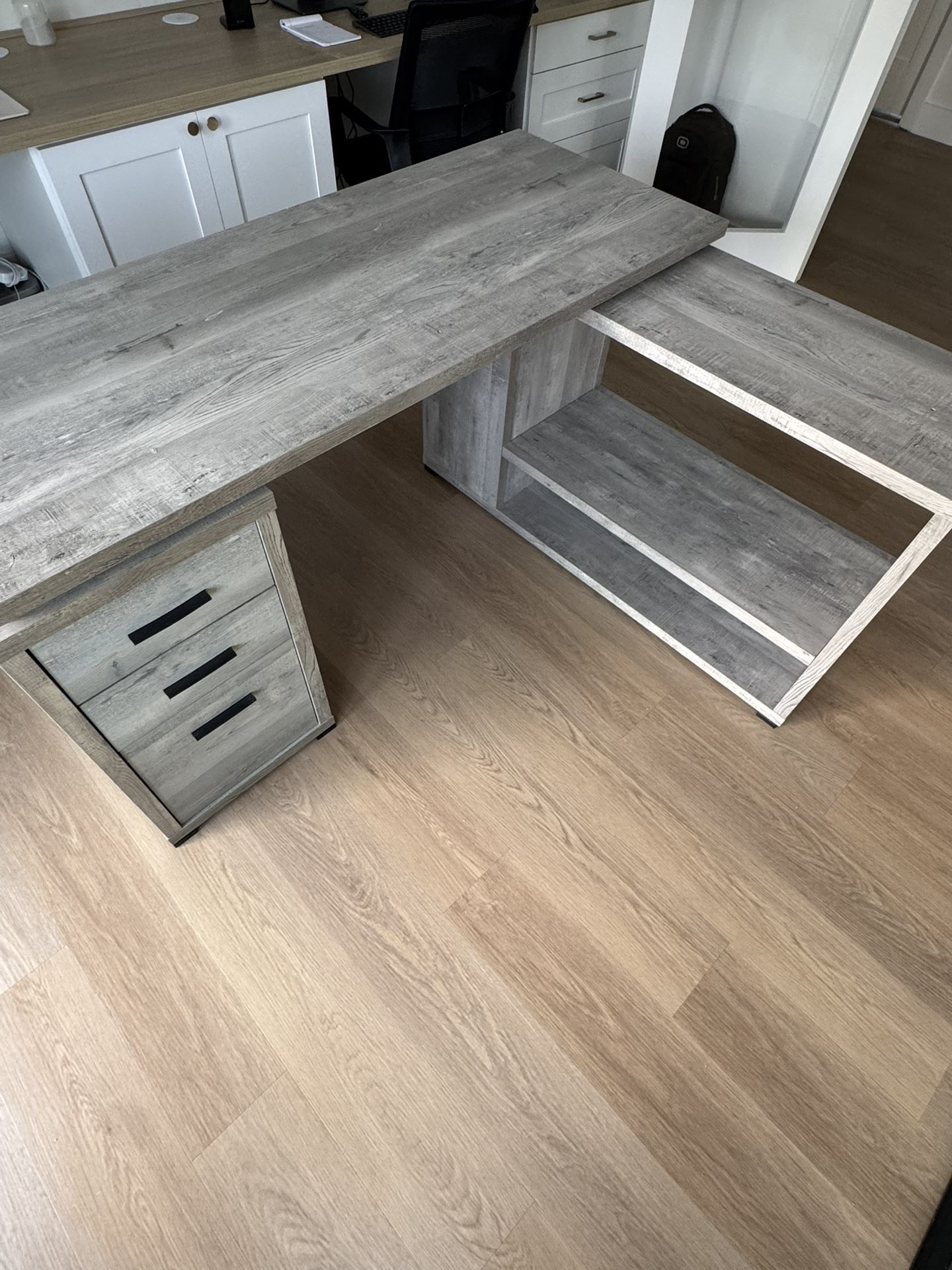 Neutral Office Desk With Storage