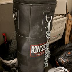 New - Ringside 100-pound Leather Boxing Punching Heavy Bag (Filled)