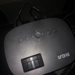 Black RCA Projector & Roku HDMI Streaming Media Player 