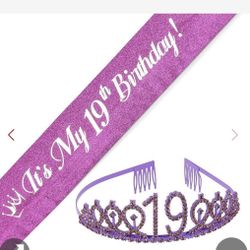 19th Birthday Tiara And Sash