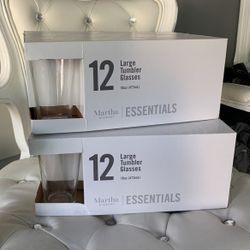 Martha Stewart 24 Large Tumbler Glasses