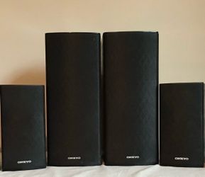 Brand New Japan Onkyo SKB570 Speakers  2 Surround Speakers And 2 Front Speakers Total 4 Speakers