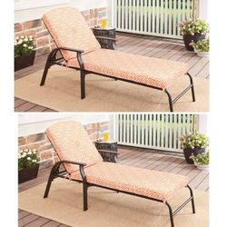 Set Of Outdoor Lounge Chase With Cushions New 