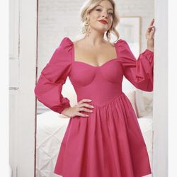 The Drop Women's Fuschia Fuschia Sweetheart Dress by @rachmartino, 3x,plus-size