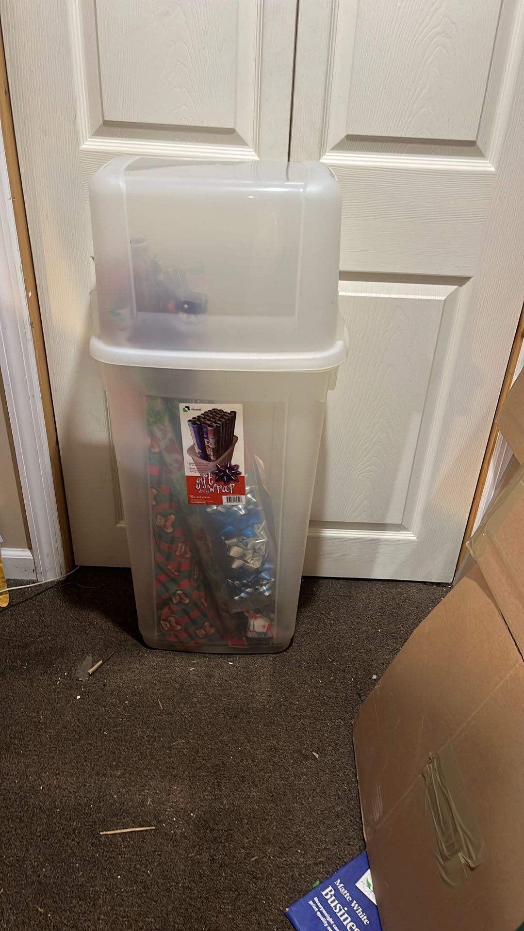Gift Wrap Storage Container