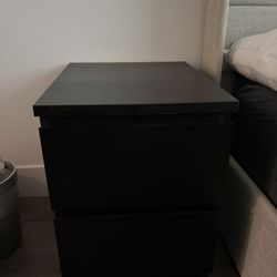 2 Ikea Nightstands Black