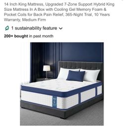 Hybrid medium firm king size mattress
