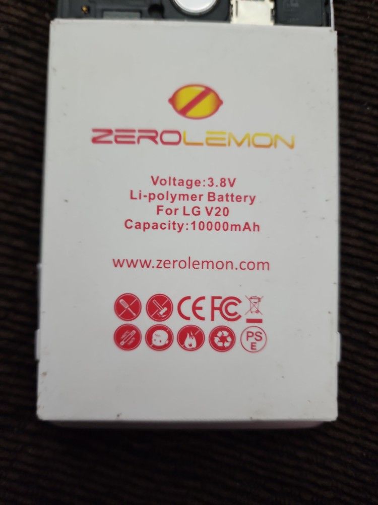 Lg V20 Verizon Variant VS995 Titan Grey 64gb, Zerolemon Case With