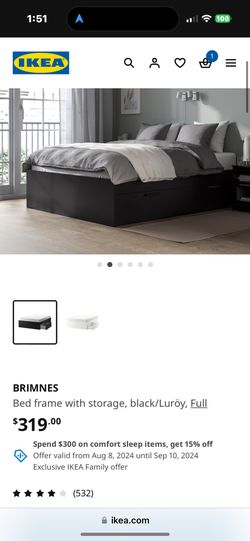 Bed frame full new