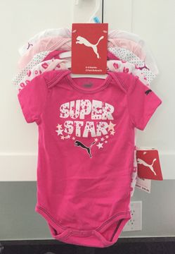 5 pack Puma onesies - size 6-9M