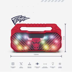SOAR NBA Wireless Boombox Bluetooth Speaker Chicago Bulls LED Light Show