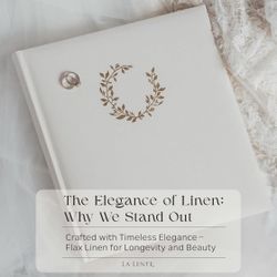 La Lente Premium Scrapbook Album – Photo Album with Writing Space – 100 Pages for Multiple Sizes 4x6, 5x7, 6x8, 8x10 – Holds 500 Photos – Wedding, Bab