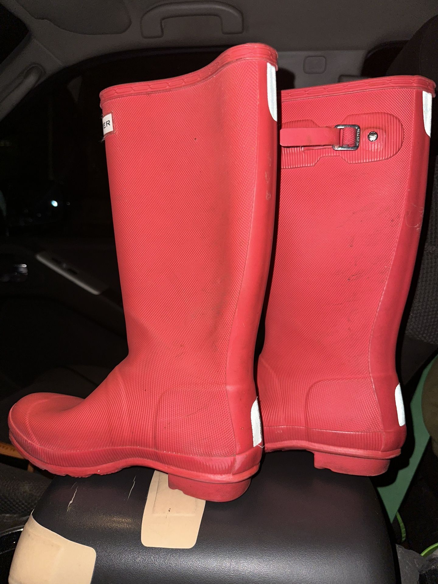 Hunters Woman Original Tall Wellington Rain Boots Size 5 Pre Owned 