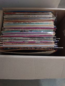Box of DJ Disco Record Singles