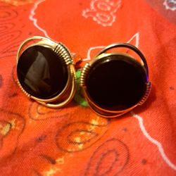 Vintage Black Onyx Cuff Links