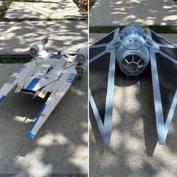 2 Large Star Wars Starfighter Toys from Rogue One