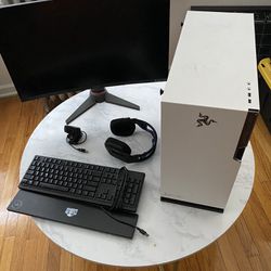 Gaming PC Setup (Monitor,Keyboard,Camera,Headset,& PC)