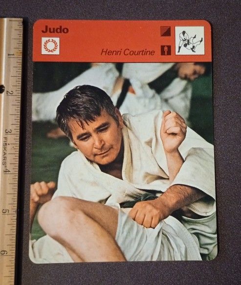 1979 Sportscaster Judo Henri Courtine A Great Captain Emperor Of the Tatamis Martial Arts Large Over Sized Card Vintage Collectible Italy