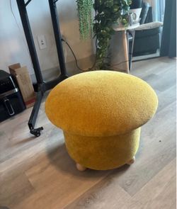 Mushroom Ottoman Stool Mustard Yellow