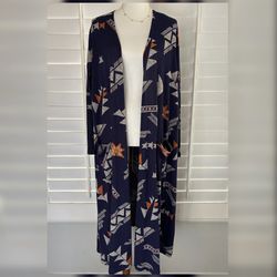 LULAROE • “Sarah” Open Front Maxi Cardigan (XL/fits14-18)