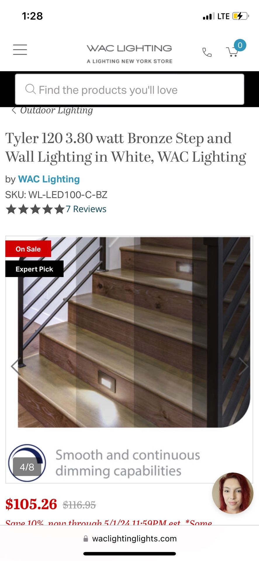 I Have 2 Tyler 120 3.80 watt Bronze Step and Wall Lighting in White, WAC Lighting