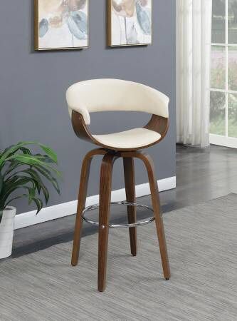 Swivel Bar Stool in Ecru and Walnut $175 Each! Lowest Prices Ever!