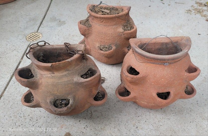 Pots Straberry Hanging Vintage