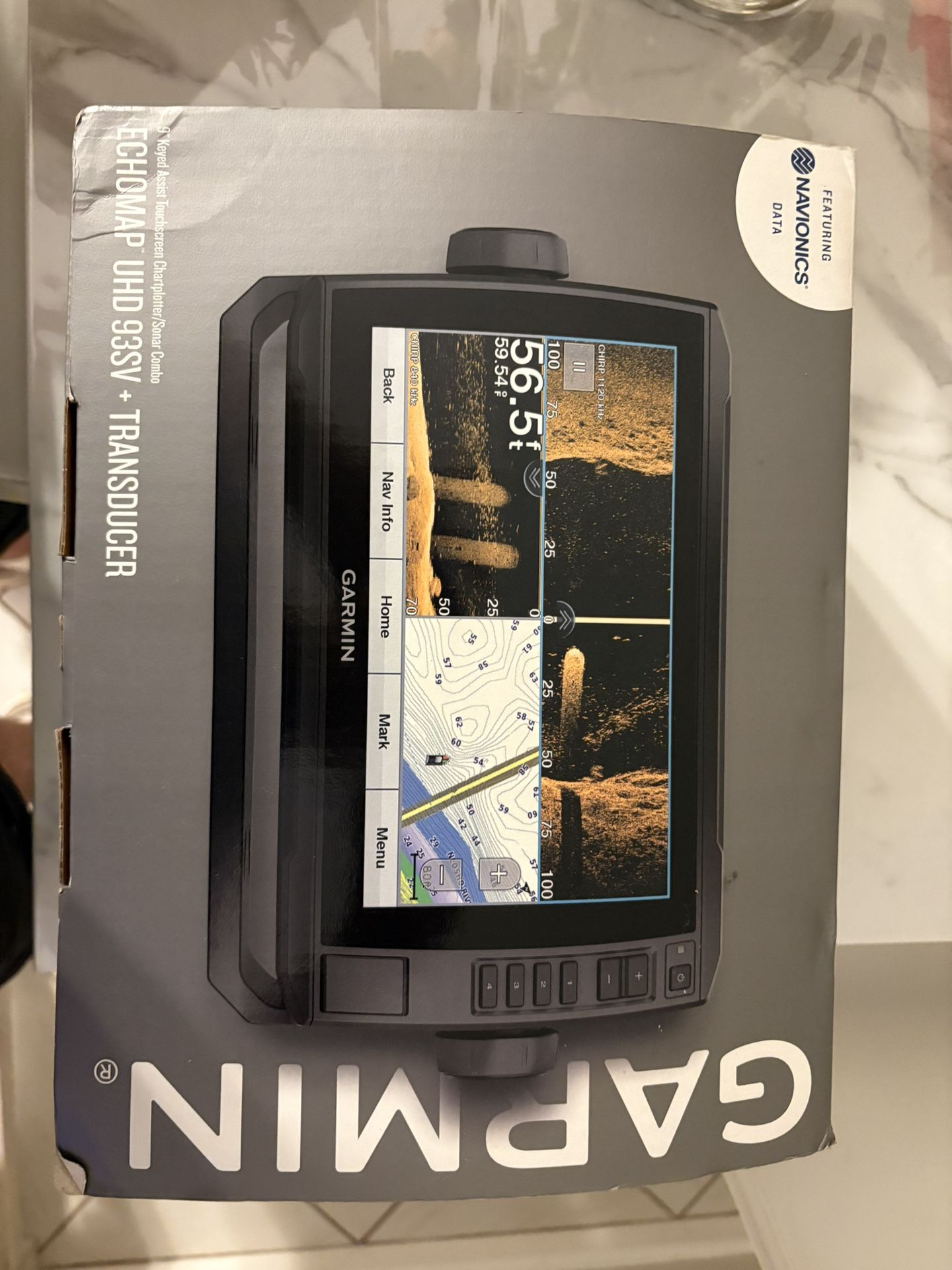 Brand new ECHOMAP UHD 93SV + TRANSDUCER And 4 Brand New Sony 140 W Marine Speakers