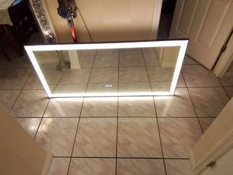 Bathroom  LED  backlit bathroom vanity mirror 59" x 28"