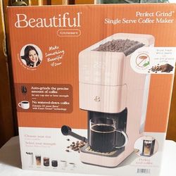 New, FIRM, Beautiful Perfect Grind Programmable Single Serve Coffee Maker, Rose