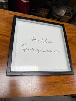 Hello Gorgeous Wall Art – Framed Minimalist Typography