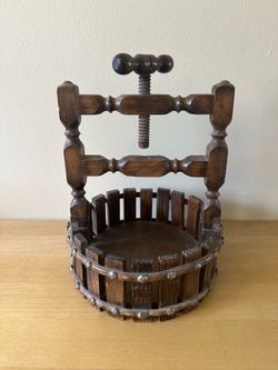 Vintage Nutcracker Shaped Like Wine Press / Wishing Well