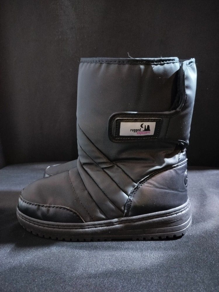 Women's Rugged Exposure Black Snow /Waterproof Winter Boots (Size 6.5)