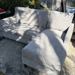 Small Grey Sectional…..Please Read Description!
