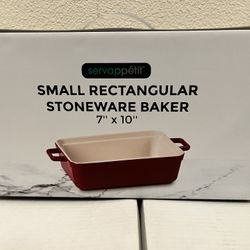Servappetit  - Rectangular 7” X 10” - Stoneware  Baker - (New)