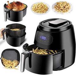Air Fryer w/Digital Screen, XXL 7.6QT Large,8-15 Modes,1700W w/Auto Off Function &Recipe