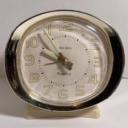 Vintage Westclox Big Ben Glow • Alarm Clock • Works • Mechanical Wind up • 5”