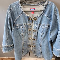 Westport women's dress Barn denim 3/4 sleeve