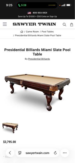 Billards pool table