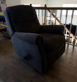 Dark Brown Fabric Rocking Recliner Chair