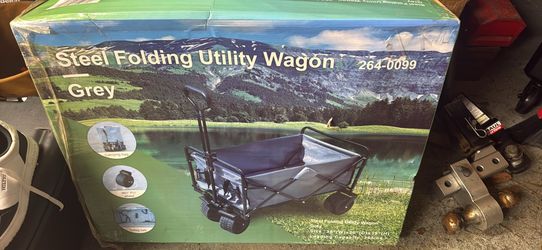 Steel folding utility wagon