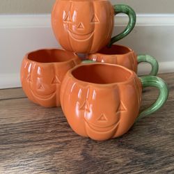 4 Pumpkin Mugs