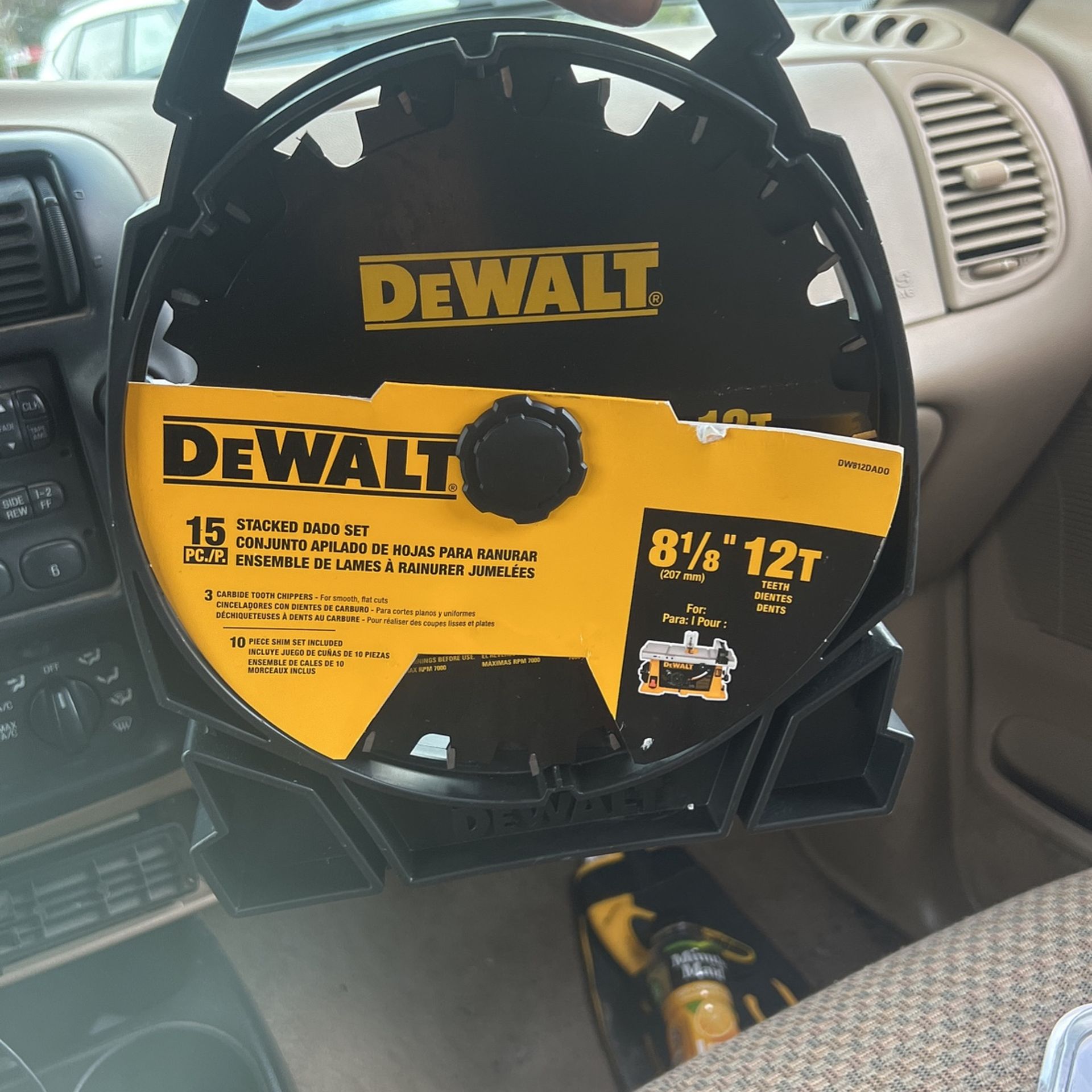 DEWALT 8-in 12-Tooth Fine Finish Carbide Dado Miter/Table Saw Blade