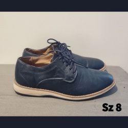 MENS BLUE OXFORD DRESS SHOES SIZE 8
(READ)